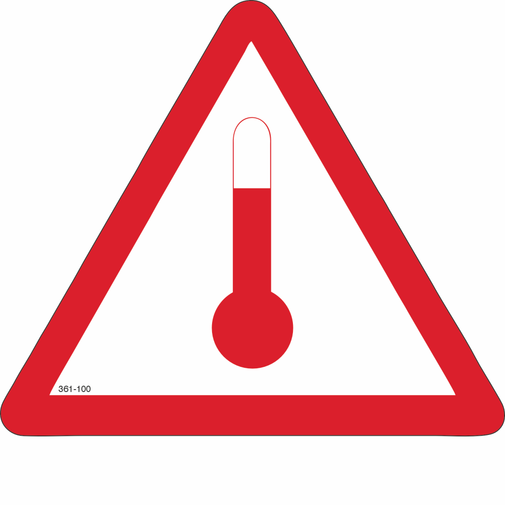 Mark for Transport at Elevated Temperature