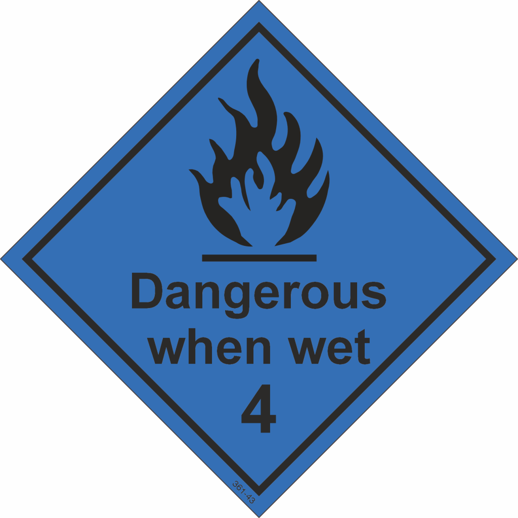 Class 4 Dangerous When Wet