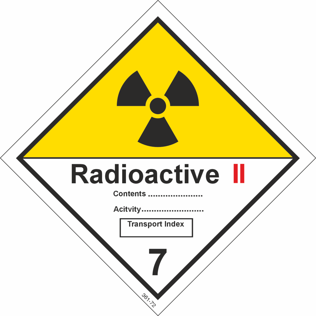 Class 7 Radioactive Material Category 2 - Yellow