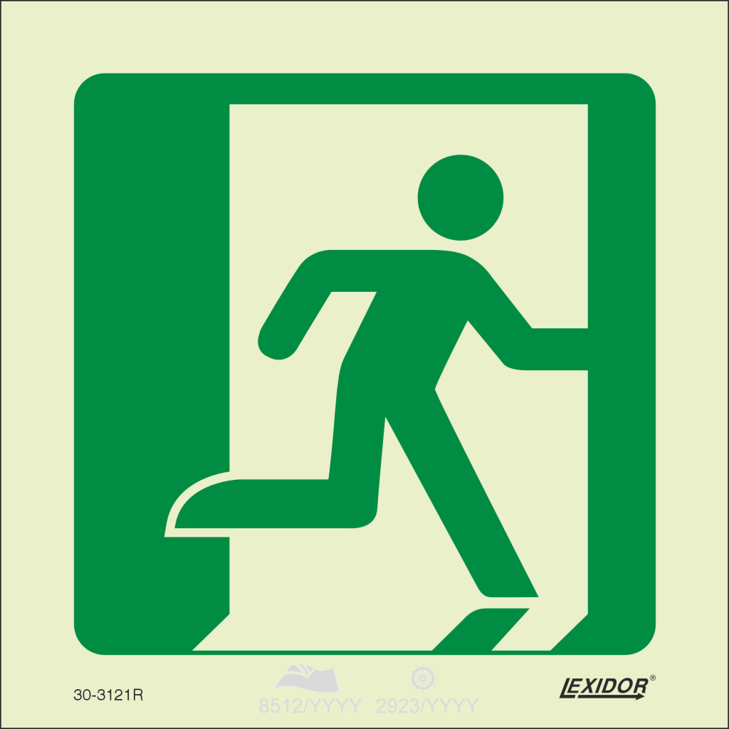Emergency Exit Dir. Right