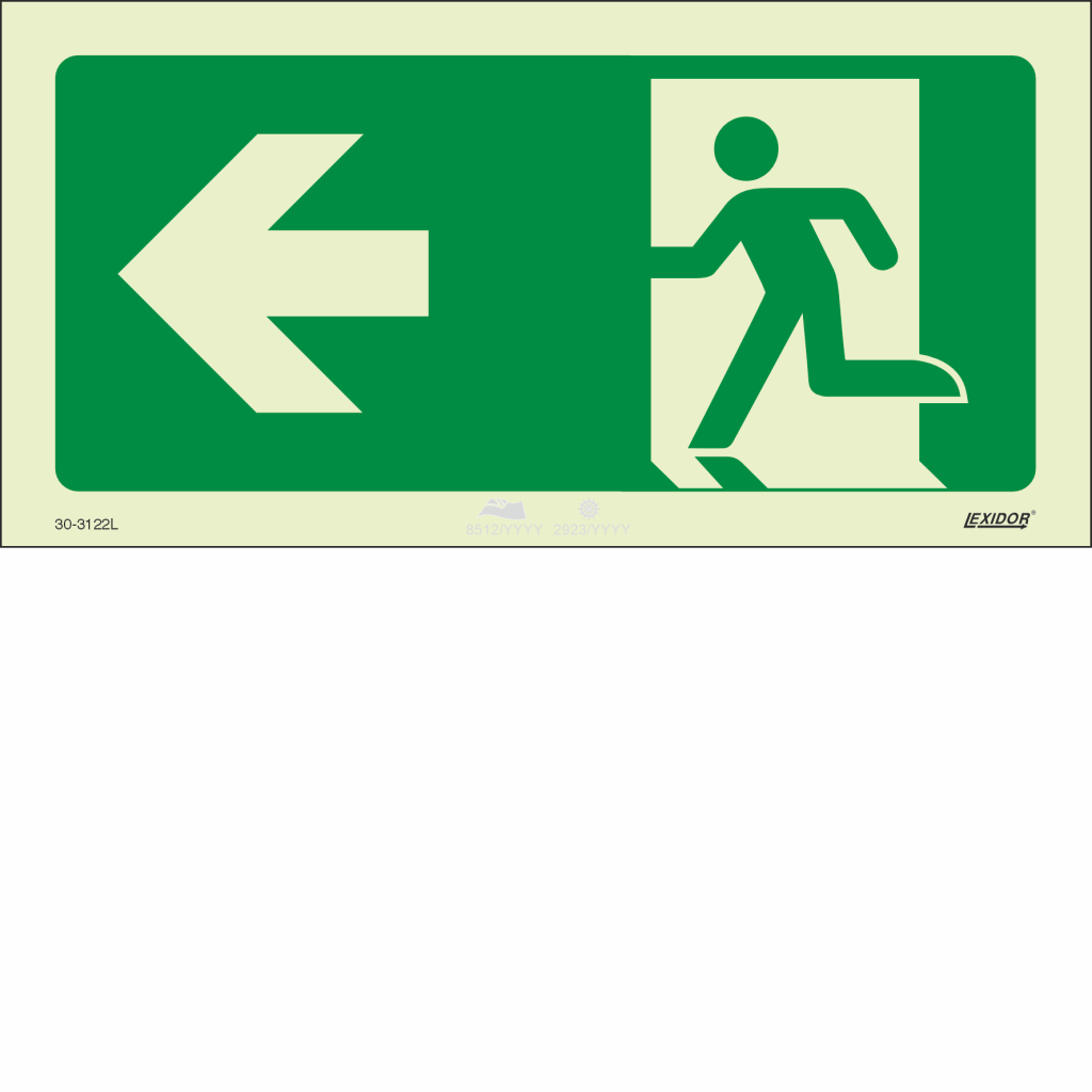Emergency Exit incl. Dir. Arrow Left