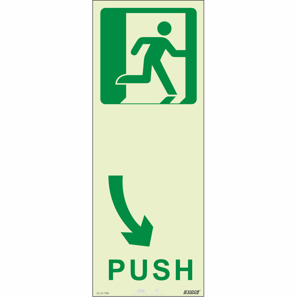 Door Instr. Press & Push Right Side