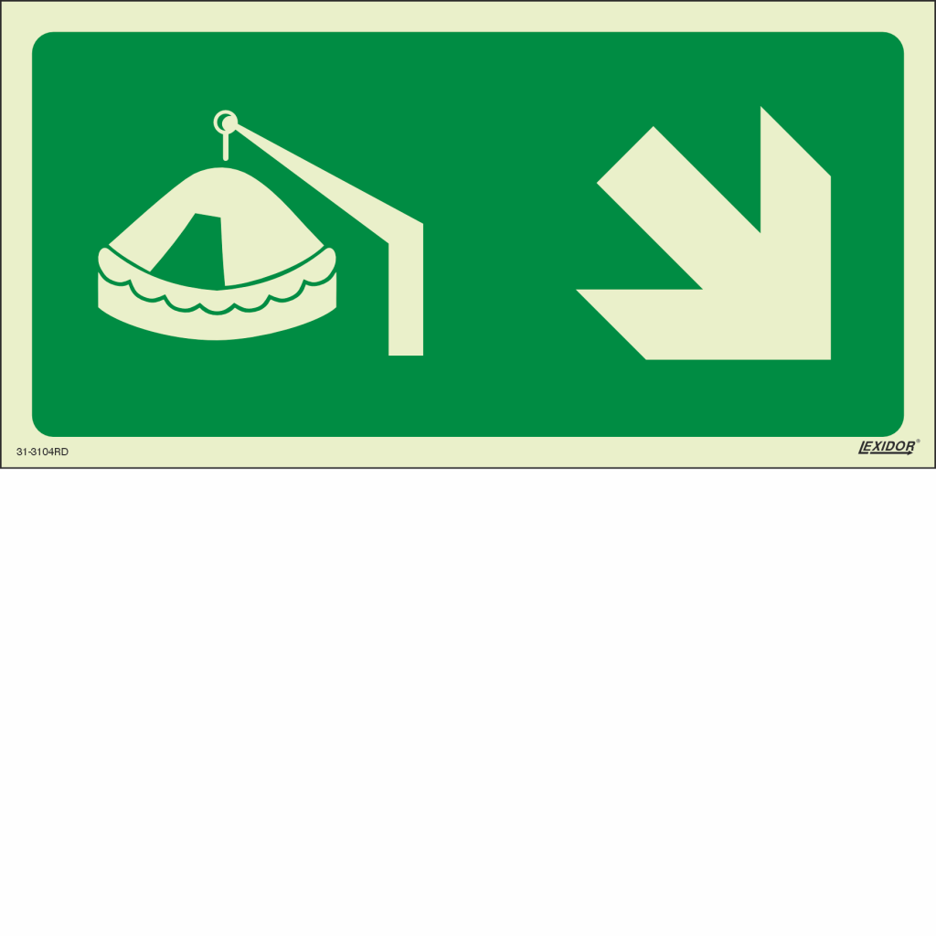 Davit-Launched Liferaft Right Down