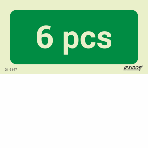 Additional sign, pcs