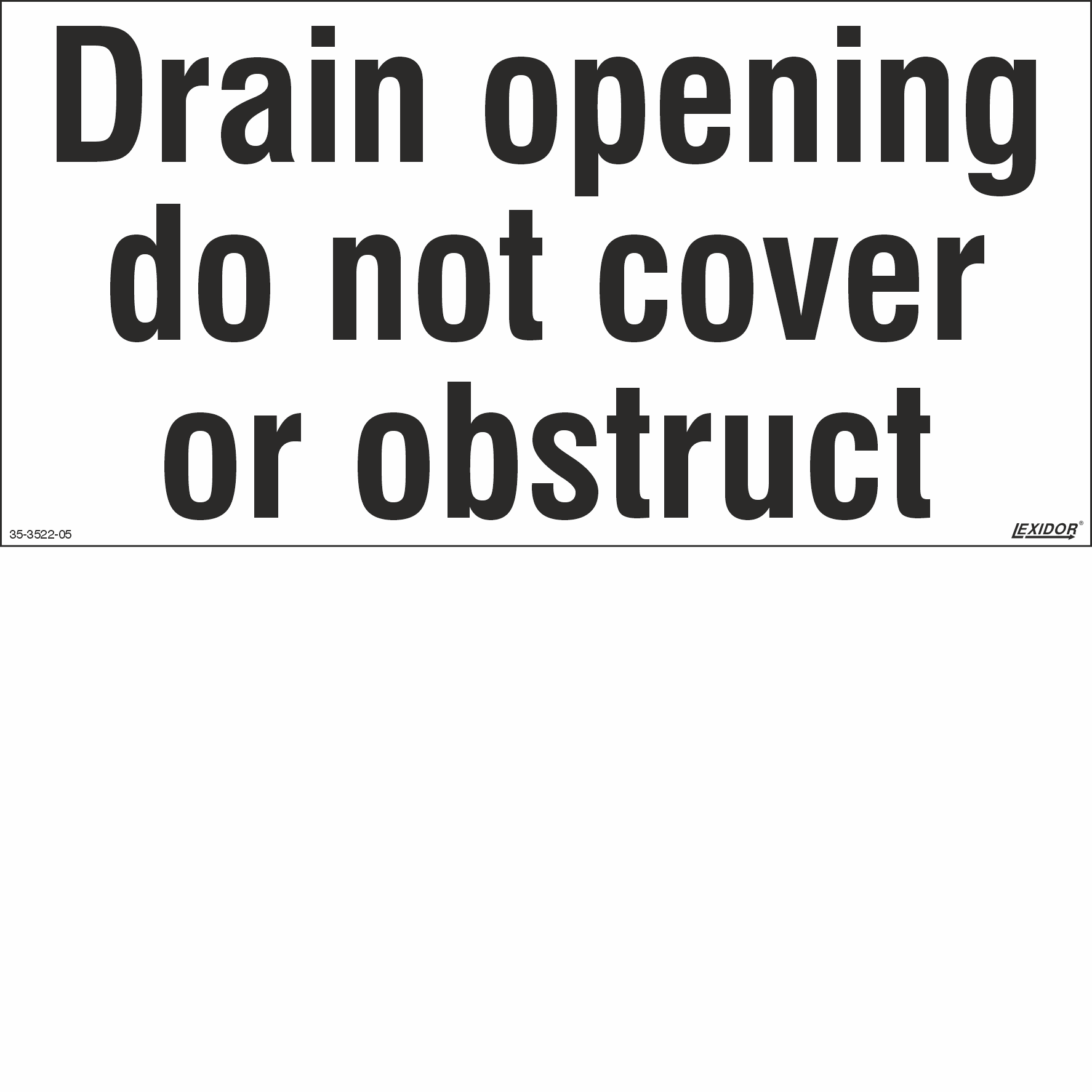Drain Opening